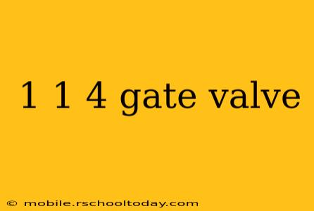 1 1 4 gate valve