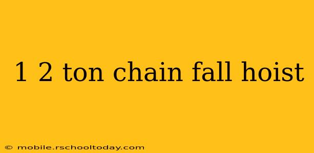 1 2 ton chain fall hoist
