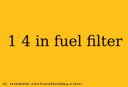 1 4 in fuel filter