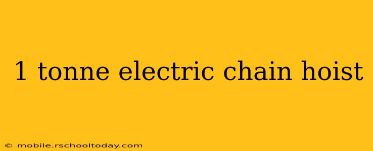 1 tonne electric chain hoist