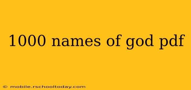 1000 names of god pdf