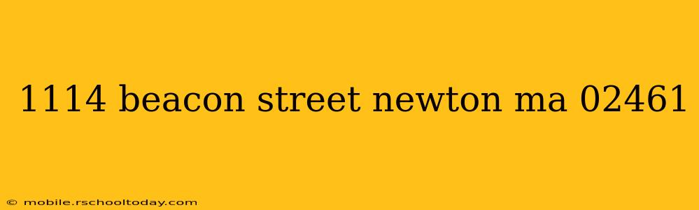 1114 beacon street newton ma 02461