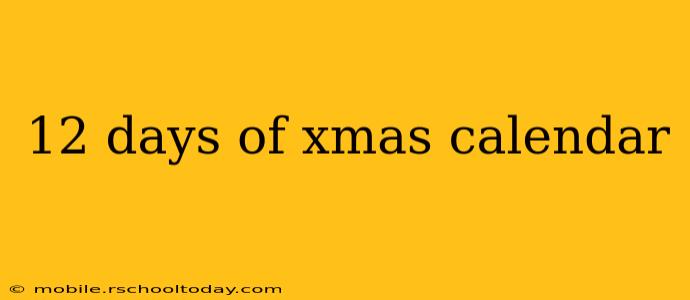 12 days of xmas calendar