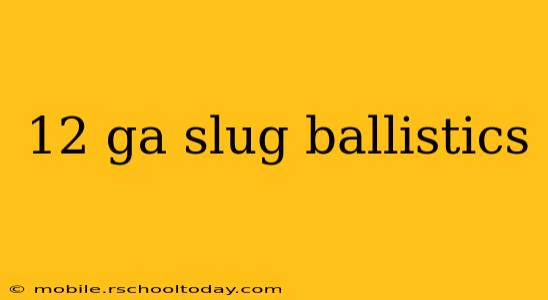 12 ga slug ballistics