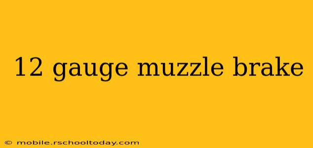 12 gauge muzzle brake