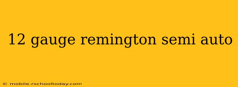 12 gauge remington semi auto