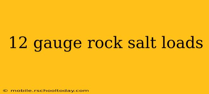 12 gauge rock salt loads