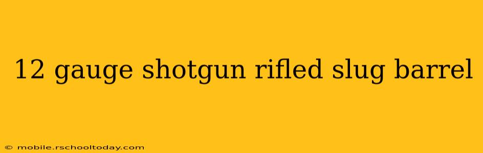 12 gauge shotgun rifled slug barrel