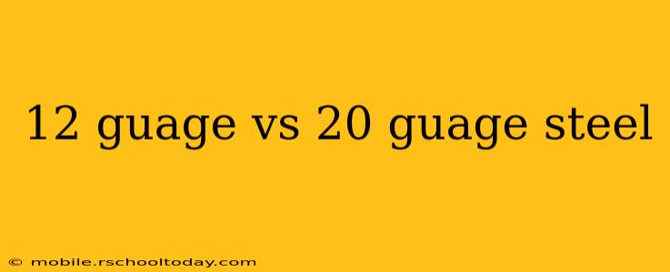 12 guage vs 20 guage steel