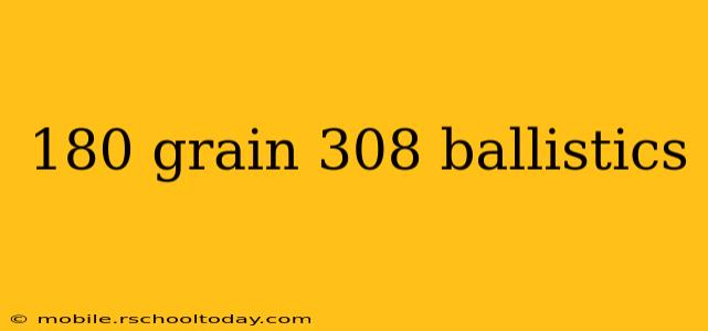 180 grain 308 ballistics