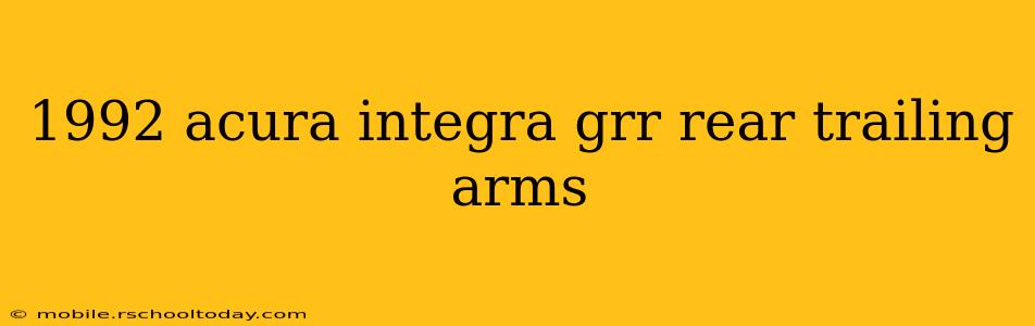 1992 acura integra grr rear trailing arms