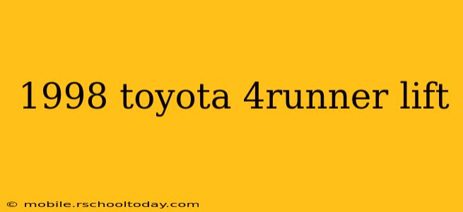 1998 toyota 4runner lift