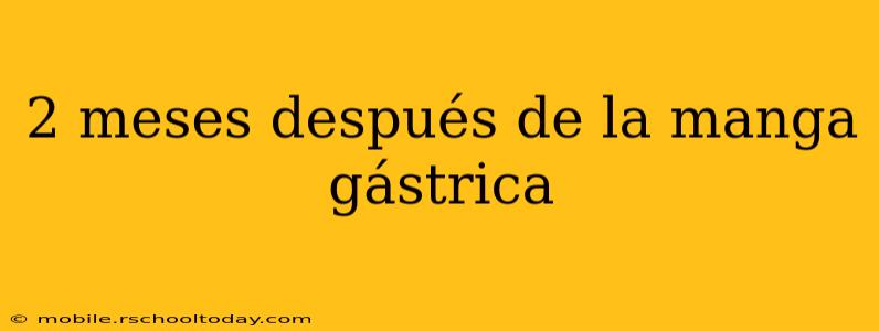 2 meses después de la manga gástrica
