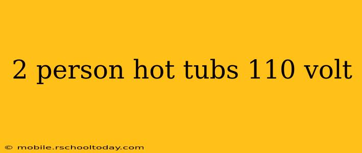 2 person hot tubs 110 volt