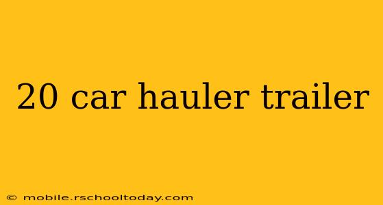 20 car hauler trailer
