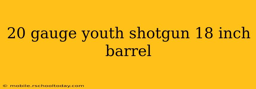 20 gauge youth shotgun 18 inch barrel
