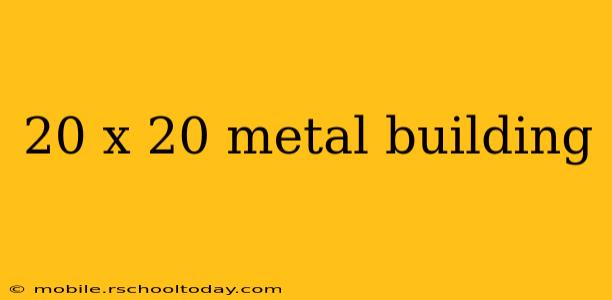 20 x 20 metal building