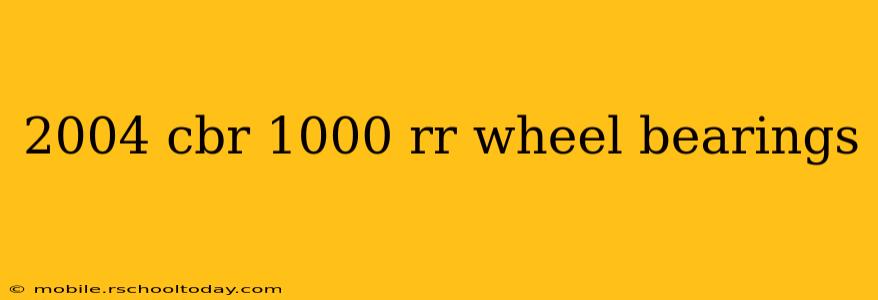 2004 cbr 1000 rr wheel bearings