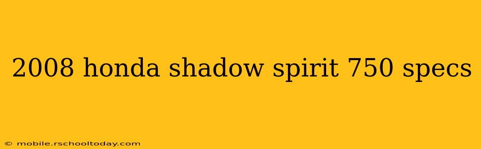 2008 honda shadow spirit 750 specs