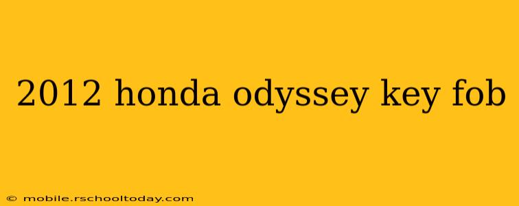 2012 honda odyssey key fob