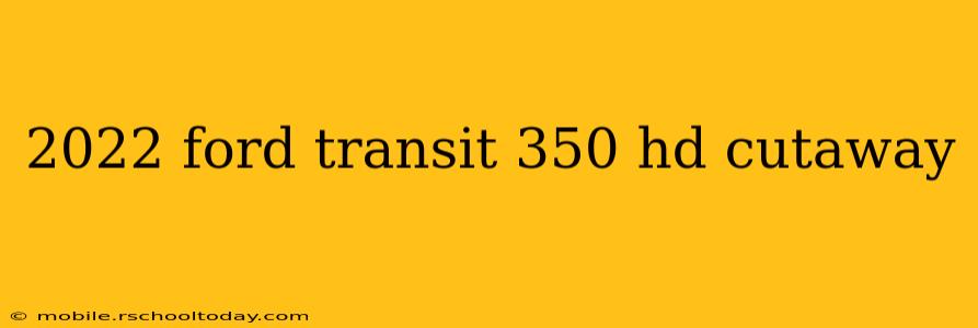 2022 ford transit 350 hd cutaway