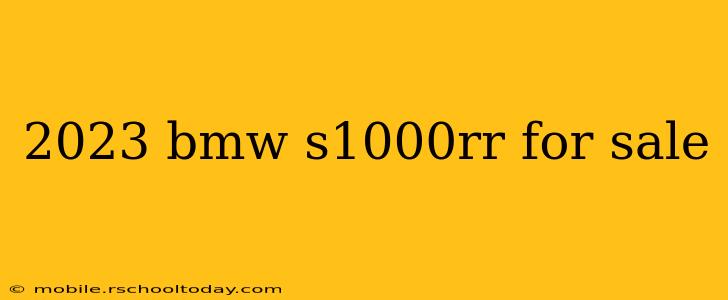 2023 bmw s1000rr for sale