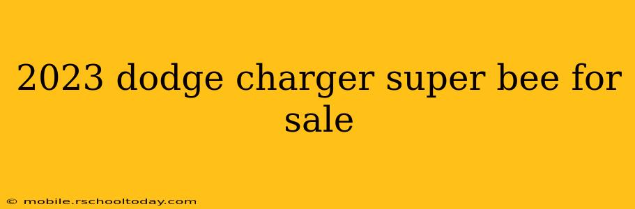 2023 dodge charger super bee for sale