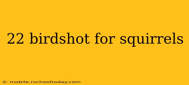 22 birdshot for squirrels