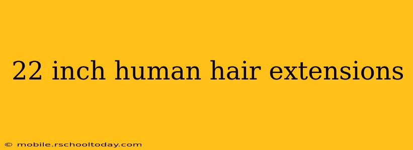 22 inch human hair extensions