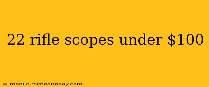 22 rifle scopes under $100