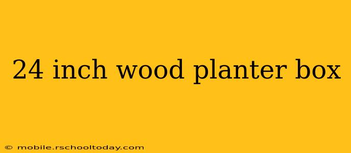 24 inch wood planter box