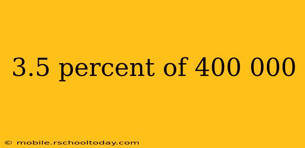 3.5 percent of 400 000