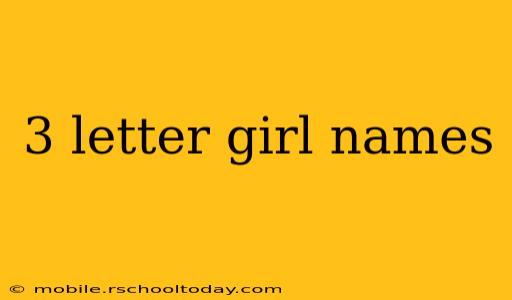 3 letter girl names
