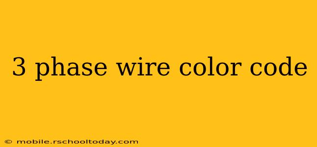3 phase wire color code