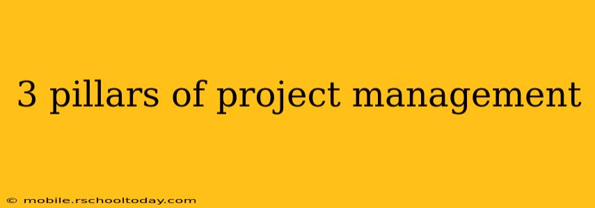 3 pillars of project management