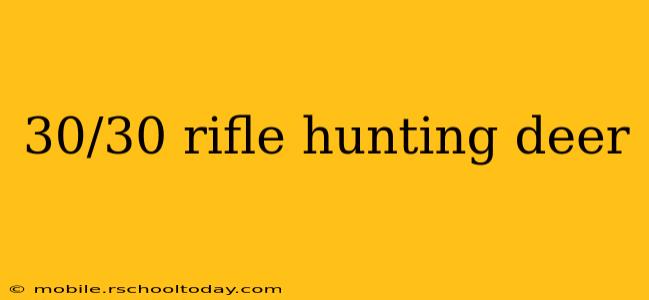 30/30 rifle hunting deer