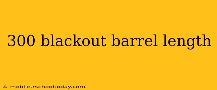 300 blackout barrel length