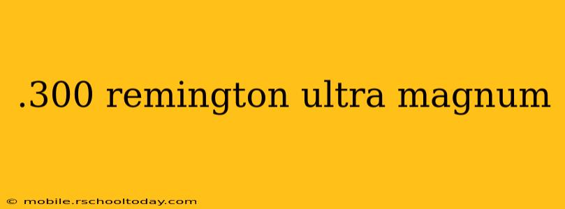 .300 remington ultra magnum