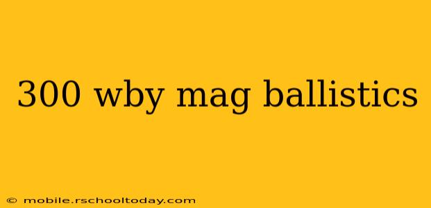 300 wby mag ballistics