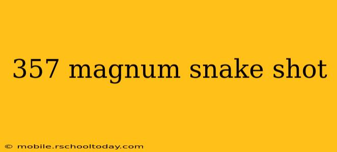 357 magnum snake shot