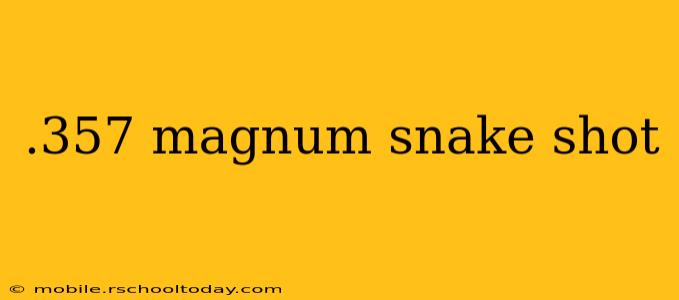 .357 magnum snake shot