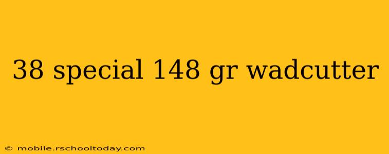 38 special 148 gr wadcutter