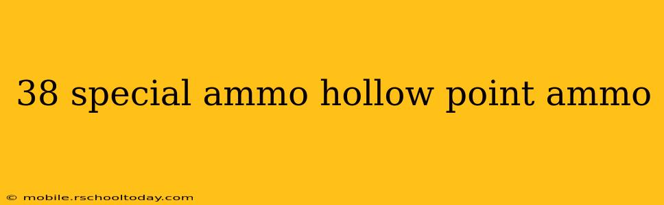38 special ammo hollow point ammo