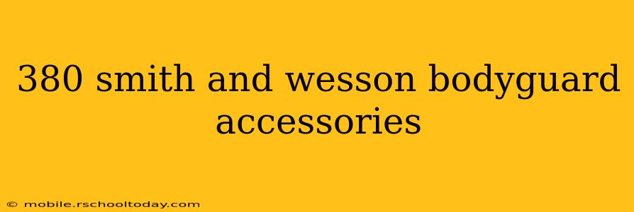 380 smith and wesson bodyguard accessories