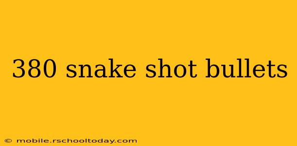 380 snake shot bullets