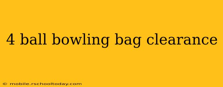 4 ball bowling bag clearance