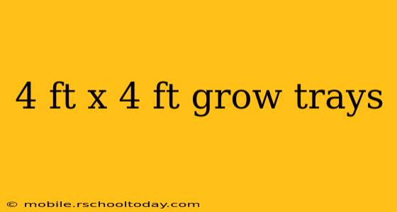 4 ft x 4 ft grow trays