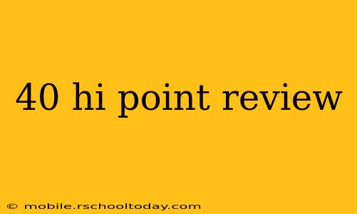 40 hi point review