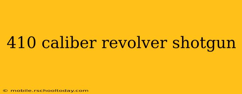 410 caliber revolver shotgun