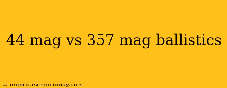 44 mag vs 357 mag ballistics